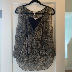 Joie silk top paisley print